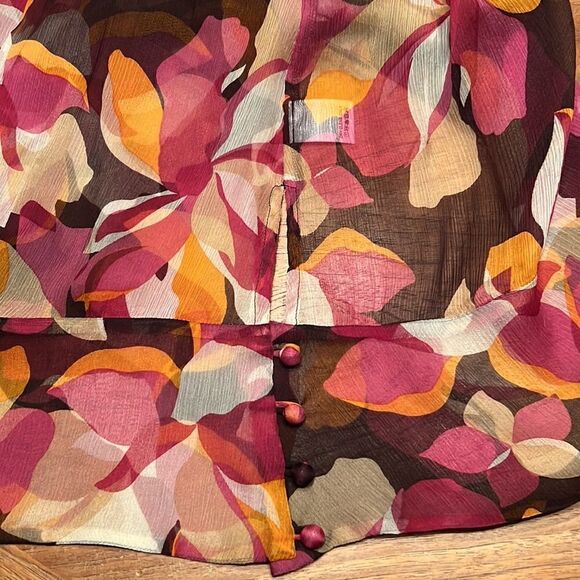 Laundry by Shelli Segal silk tie blouse M - Picture 5 of 7